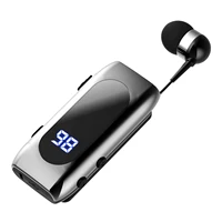 K55 Lavalier Business Bluetooth 5.2 Headphone Talk/music Time 20 Hours,led Digital Display,noice Cancelling Wireless Earphones 1