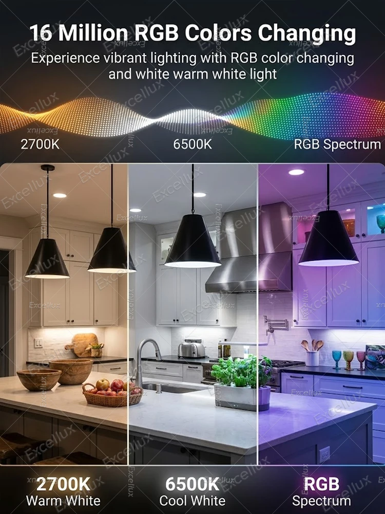 Smart LED Bulb with WiFi Control and RGBCW Dimmable Lighting