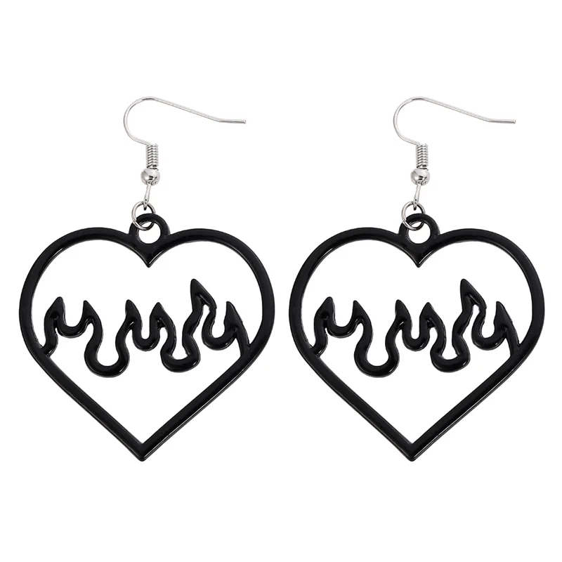 أقراط أكريليك مجوفة للنساء ، أقراط بوب لطيفة ، لهب...