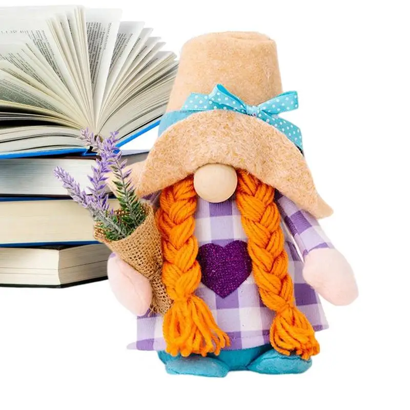 

Faceless Doll Gnome Lavender Design Christmas Gnomes Easter Rabbit Household Decor Ornaments For Desk Table Sofa Bookcase