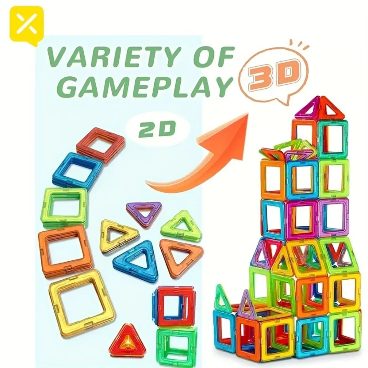 Magnetic Building Blocks 3D STEM Educational Constructor Set Toys Learning Birthday Gifts