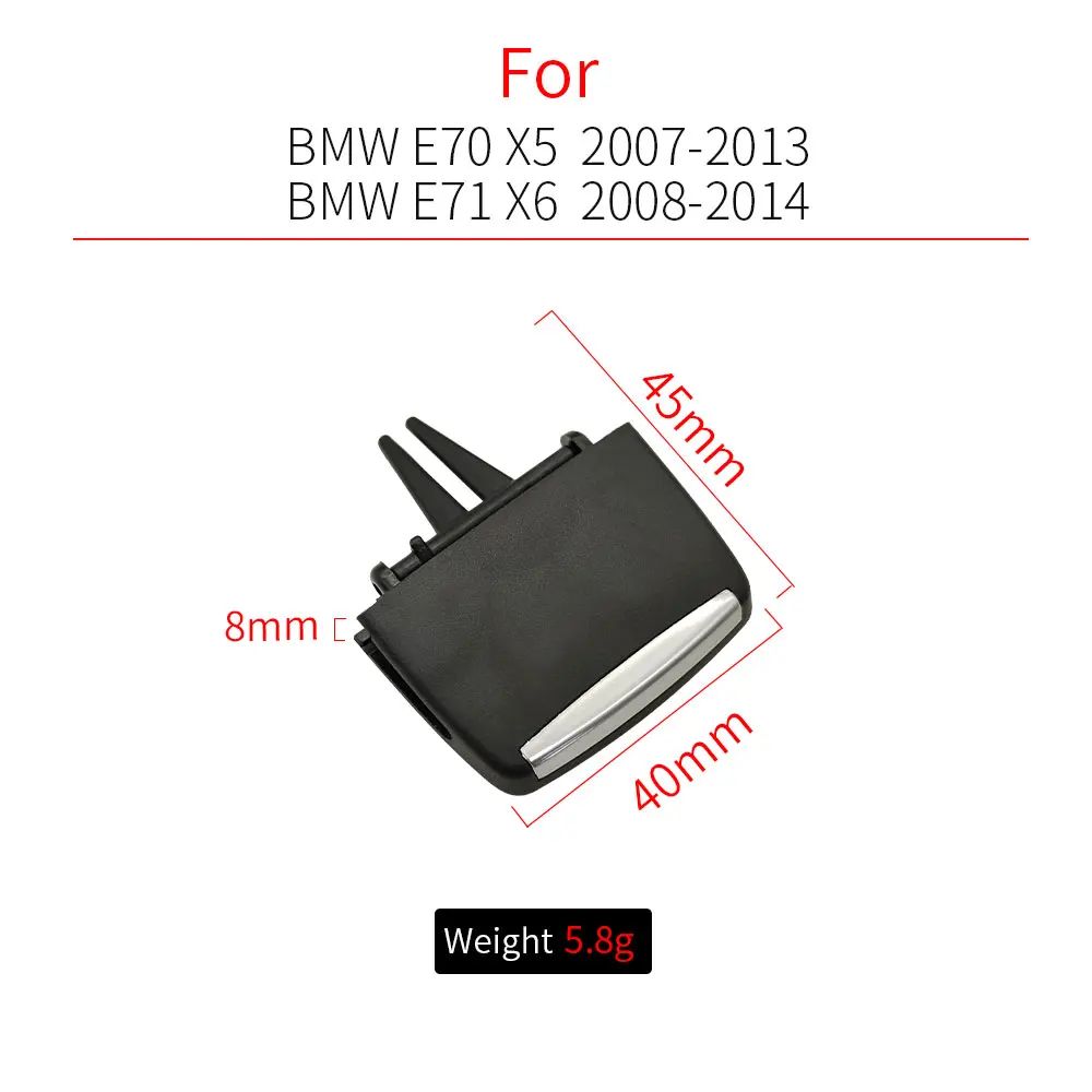 For BMW E70 E71 E72 Car Air Conditioning Vent Toggle Loutlet Card Clip Wind Direction Plectrum Accessory For BMW X5 X6 2007-2013