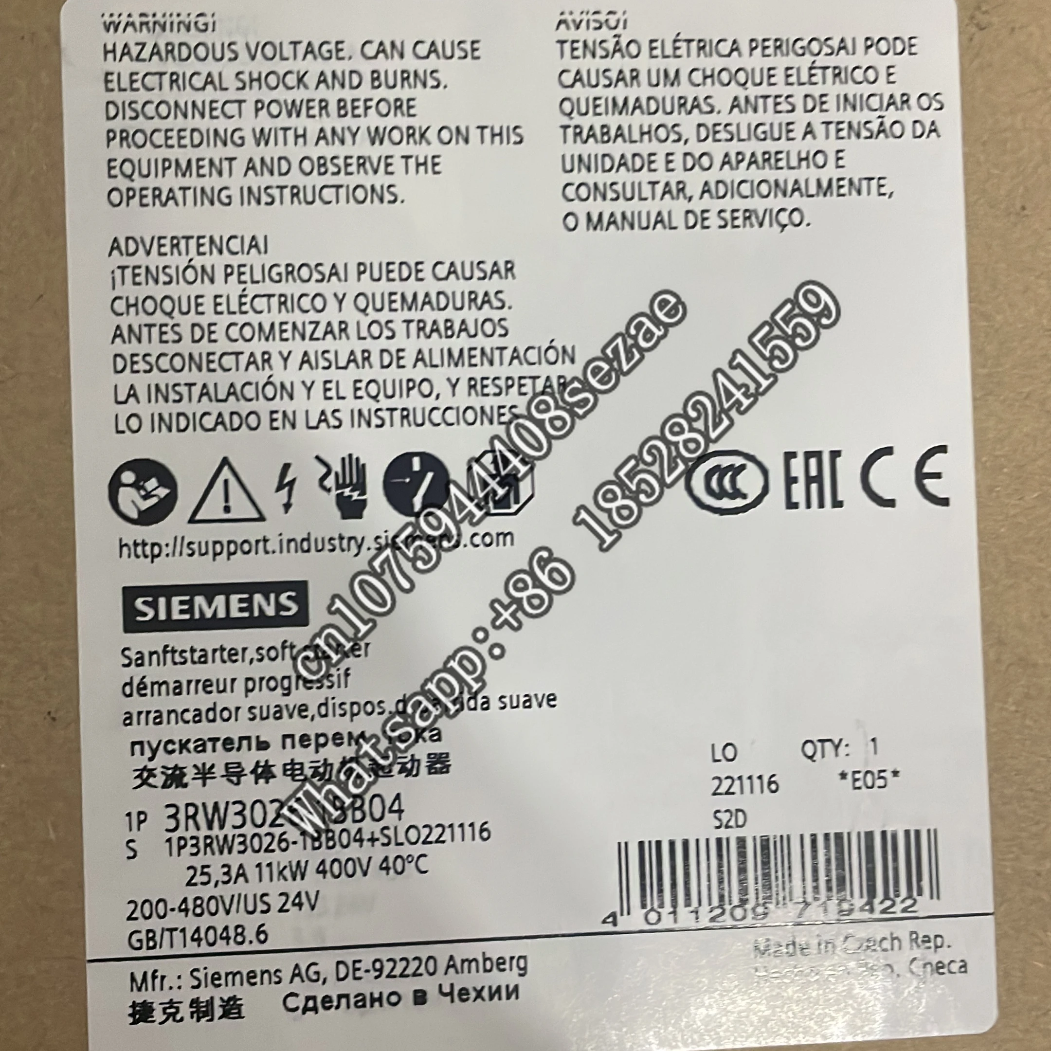 

Brand New and Original Breaker PLC 3RW3026-1BB04 In Stock