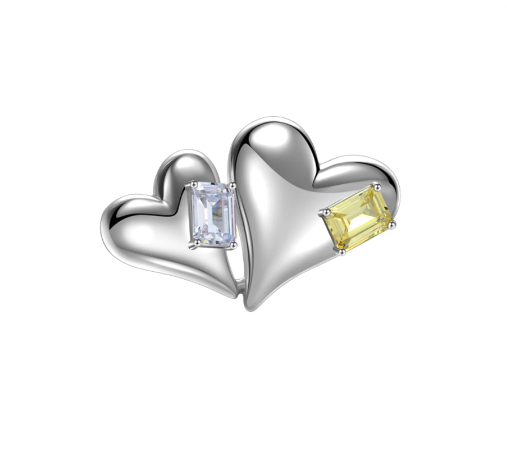 Advertising balloon love Brooch copper zircon suit metal Lapel pins accessories fashion jewelry for women