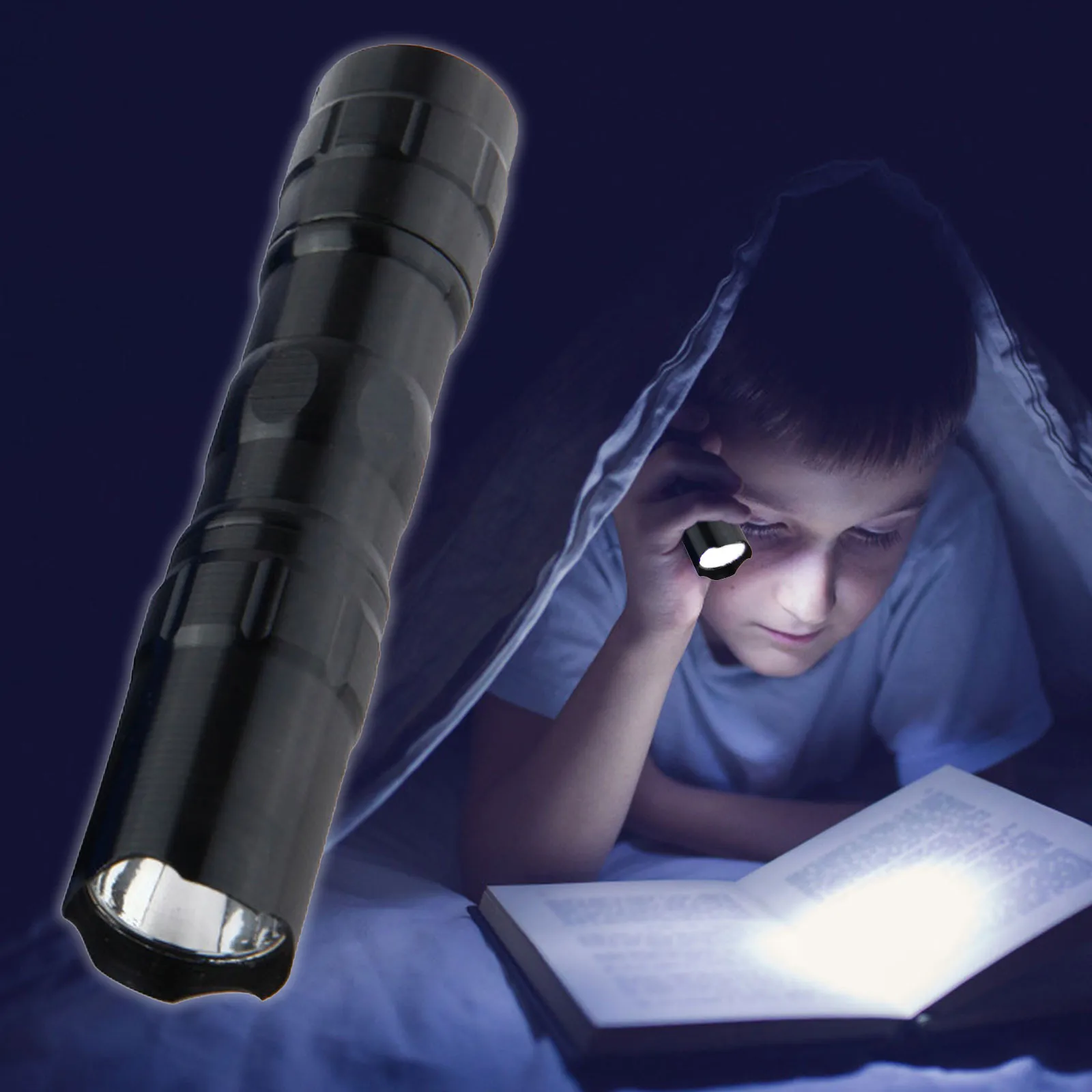 

LED Mini Flashlight Torch Normal Brightness Uses AA Battery Camping Hiking Emergency Light Source Portable Flash Light Torches