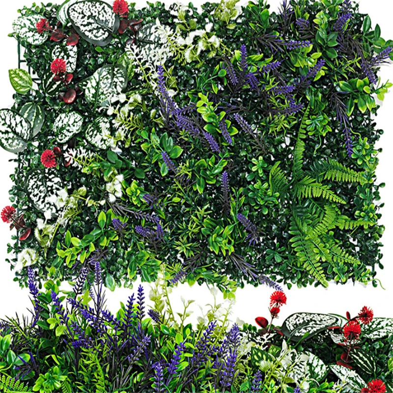 Green Artificial Plants Wall Panel - Outdoor Decor Carpet for Home, Wedding, and Party Backdrop