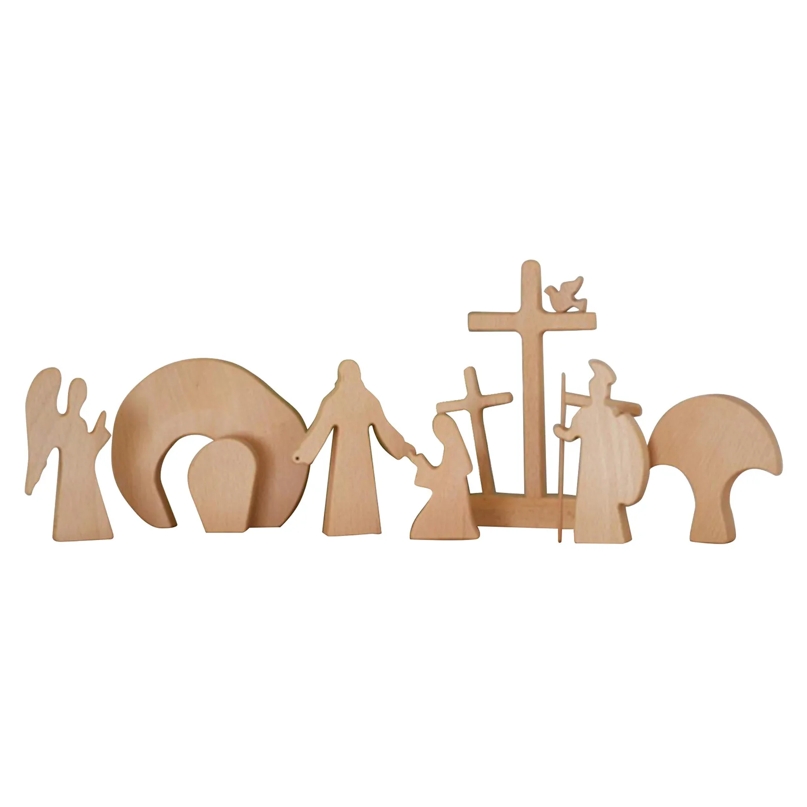New Fashion Design Wood Easter Christian Jesus Scene Decoration