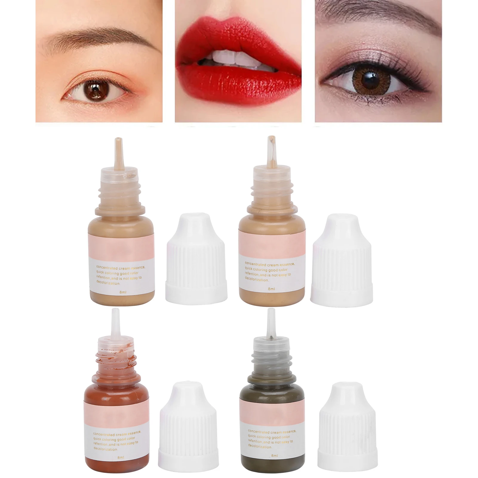 

8ml/bottle Professional Tattoo ink For Eyebrows Lips Permanent Makeup Pigment Tattoos Fast Coloring Natural Botanical Dying