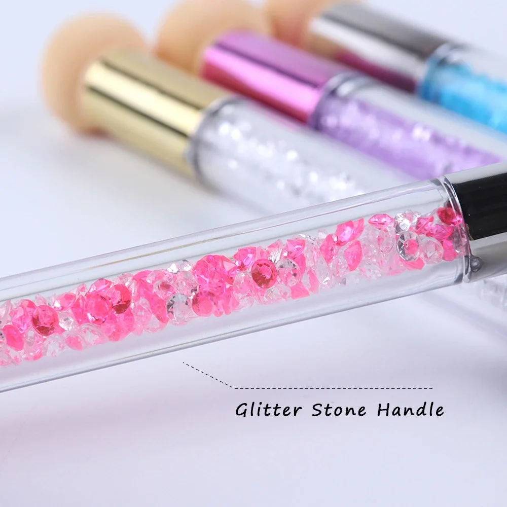 Nail Art Shading Pen Silicone Stamper Kits with 3 Sponge Head 1 Silicone Stamping PUFF Manicure Set NAB042B 6