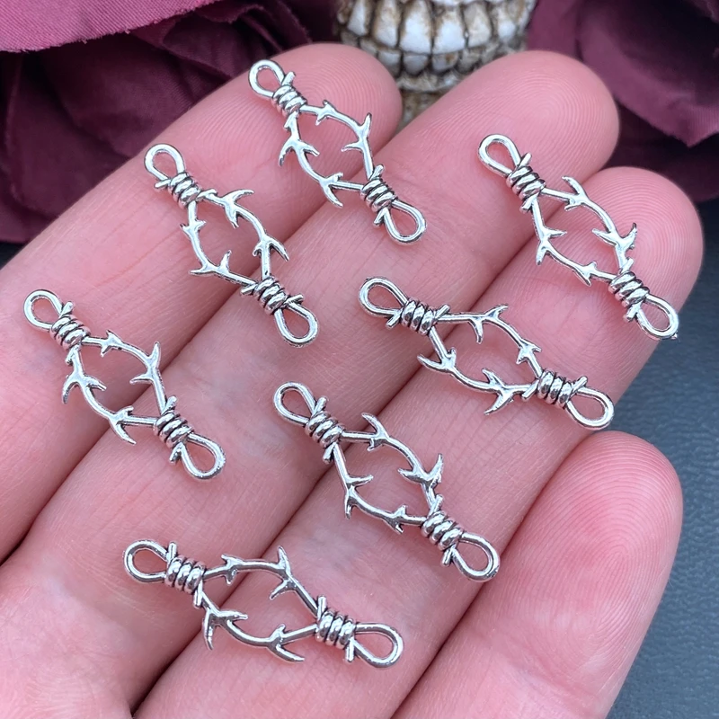 Silver Gothic Charms For Jewelry Making Large Dragon Charm Pendant