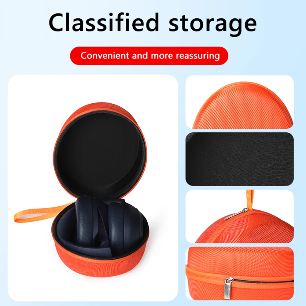 Portable Hard EVA Storage Bag for QCY H3/H4/Edifier/Sony WH-1000XM5 Headphone Box Travel Carrying Case