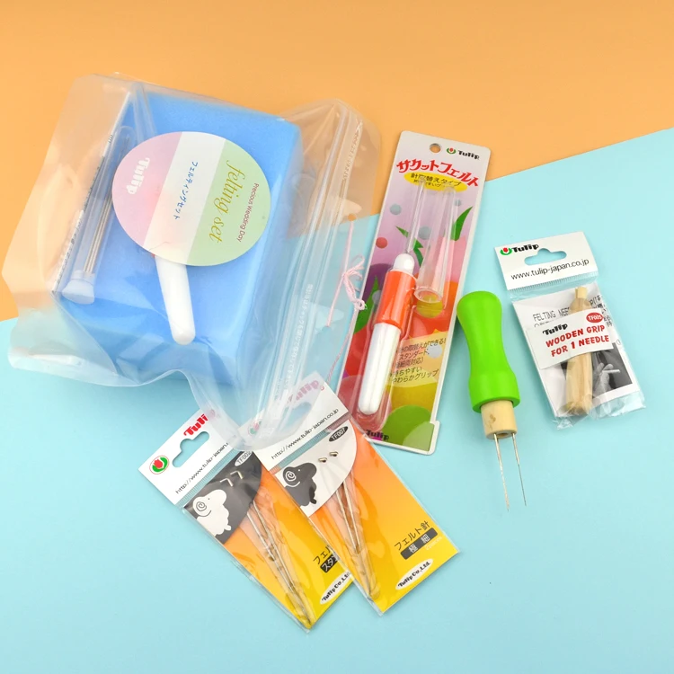 Japan TULIP Wool felt felting needle SET Pen type handle Poke needle replace needles Auxiliary tool 1order = 1pc