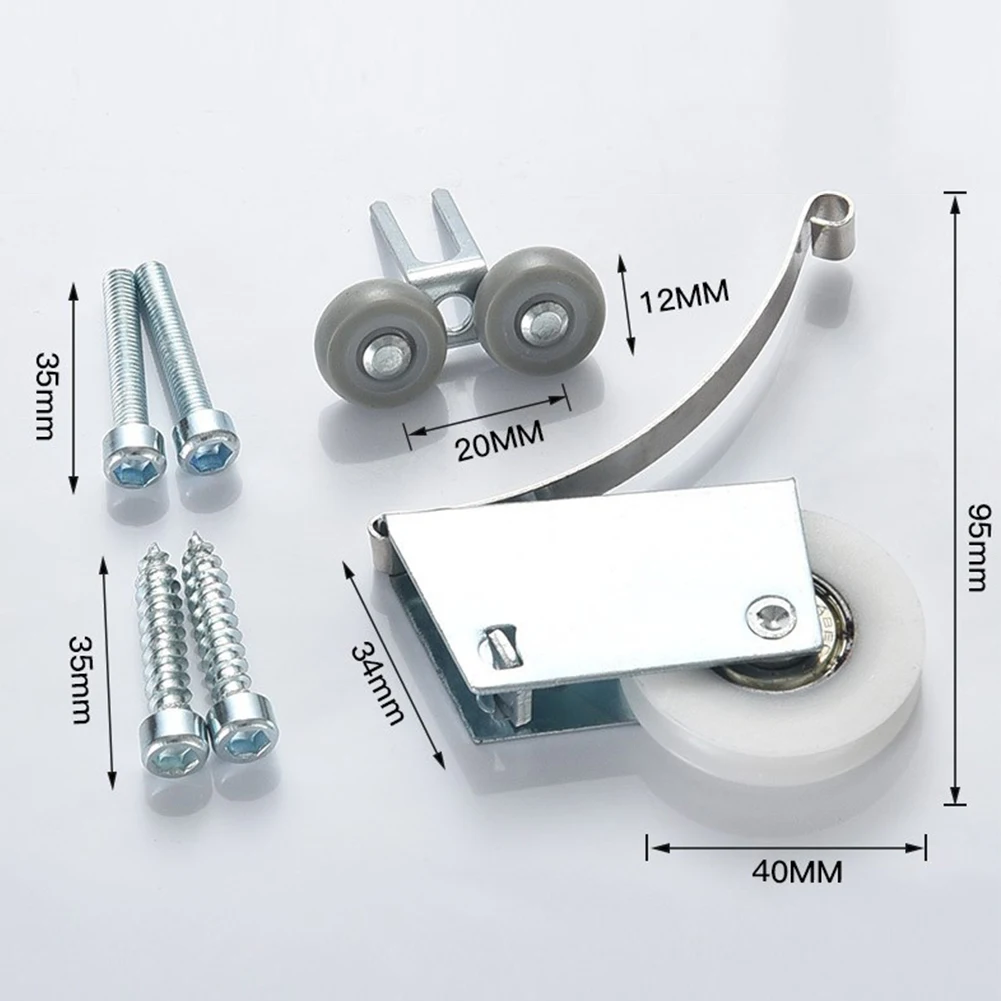 Wardrobe Sliding Door Roller Wheels Top Bottom Moving Wheel Hanging Pulley Wheel Furniture Bearing Sliding Door Silence Fittings