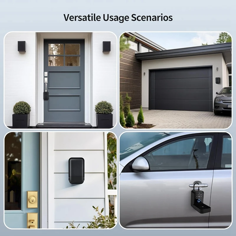 Smart Key Lock Box, Fingerprint, Control, Key, Password, Access Card, Bluetooth Unlock, Office Security-Wall-Mounted
