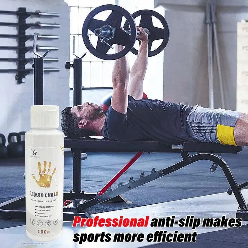 50/100/200ml Liquid Chalk Sports Magnesium Powder Fitness Weight Lifting Anti Slip Cream Grip Weight Lifting Climbing Gym Sports 5