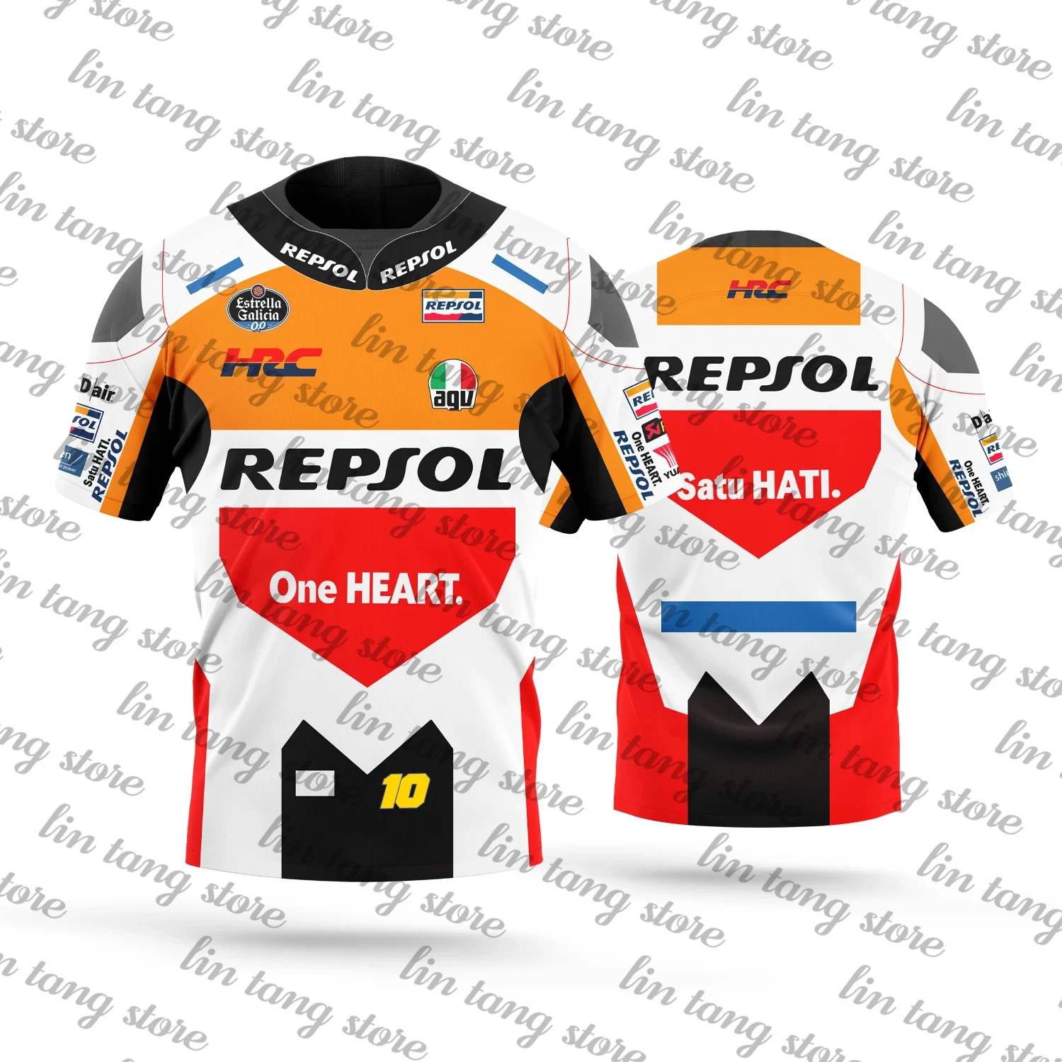 

New 2024 Motorcycle Pattern Pattern Men's Summer Breathable Casual Short Sleeve No. 36 Rider Joanmir Fan Top Race