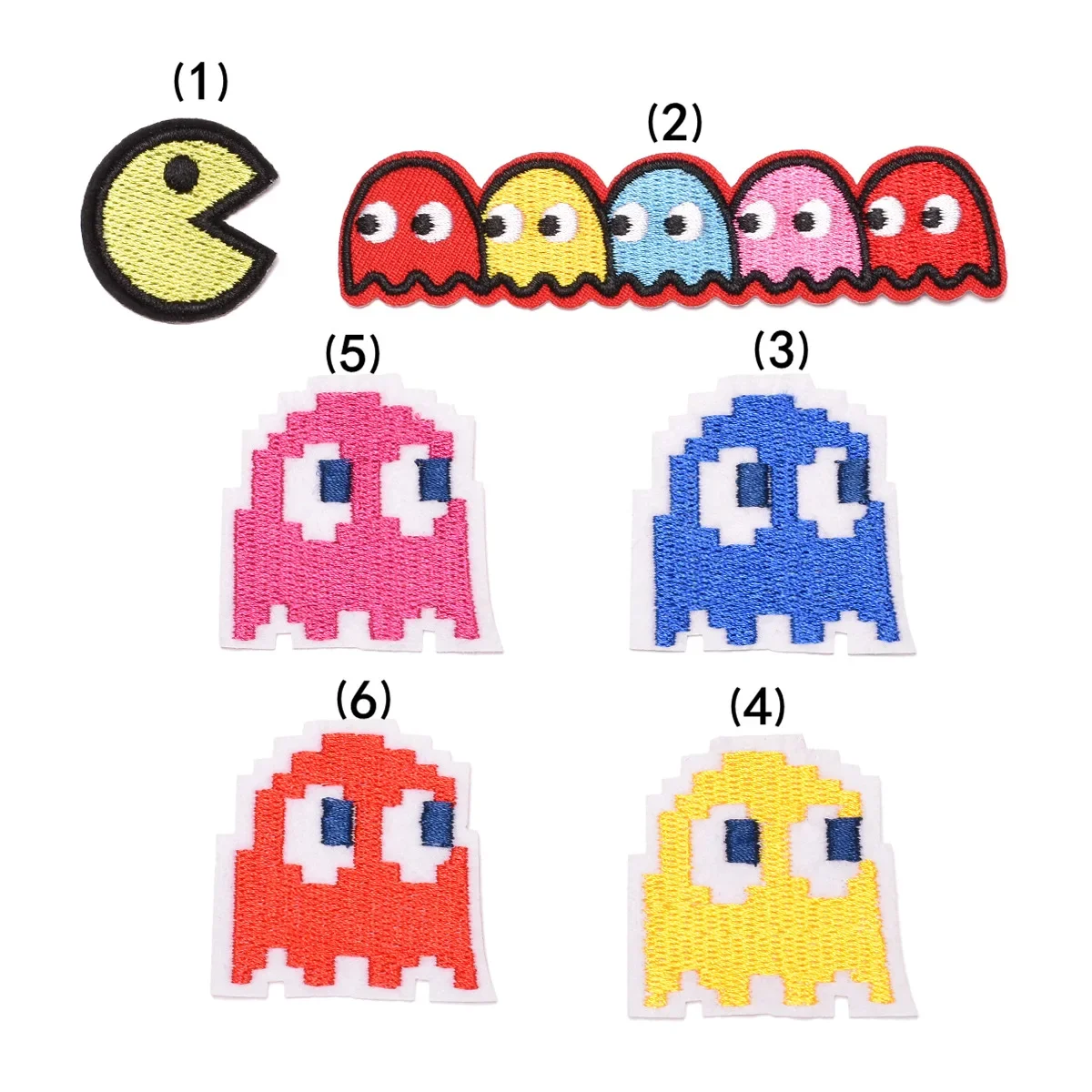Five-Color Worm Embroidery Computer Aided Cartoon Patches Clothing Decoration Iron-On Fabric Stickers Male Female Children