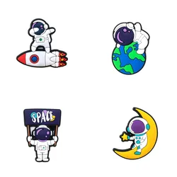 Astronaut Badge PVC Shoe Charm - Fun Decorative Accessory (Colorful)