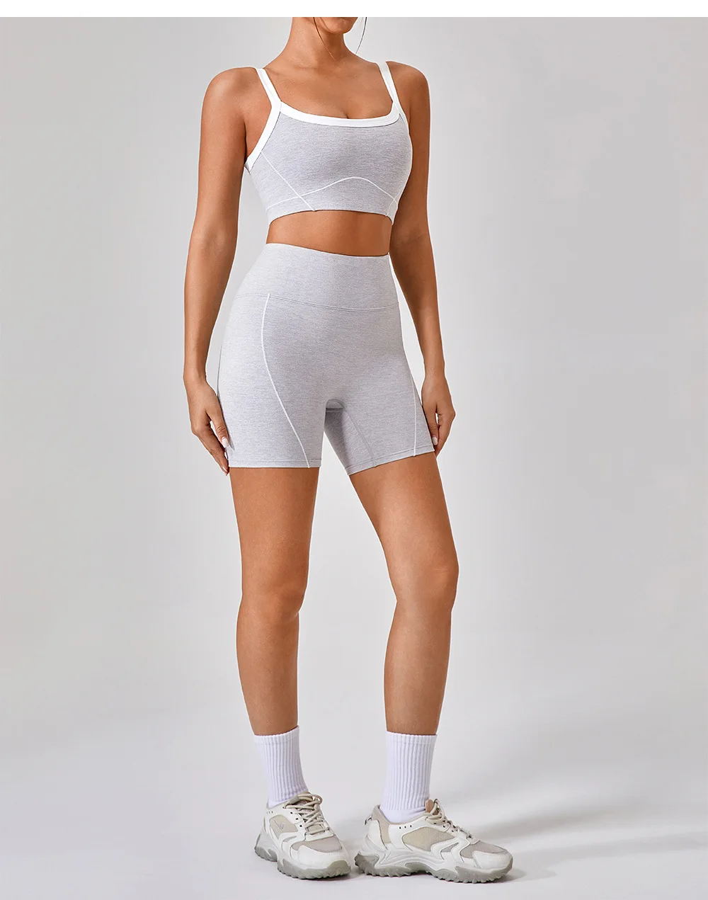 thumbnail image 1 of Conjunto de 2 piezas de yoga de una pieza ajustado para mujer con realce de cadera color rojo INS Network 2024, 1 of 5