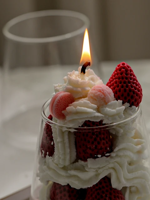 Acquista 1PC amore a forma di cuore torta candela stampo torta fondente  aromaterapia candela che fa muffa