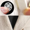30 Pairs 7/10/15mm Plastic Sew-on Snap Buttons Invisible Snap Fasteners Buttons Round Clear Press Button for Sewing Clothing DIY 4