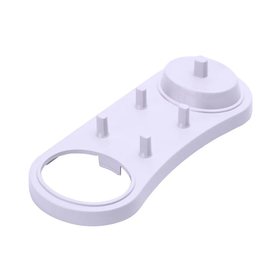 2 Supporti Per Spazzolino Elettrico - In ABS, Per Testine E Base, Bianco E Nero