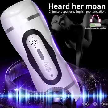 Heating Male Masturbator Anal Vagina Real Pussy Charging Massager Sex Toys for Men Automatic Powerful Sucking Masturbation Cup 6
