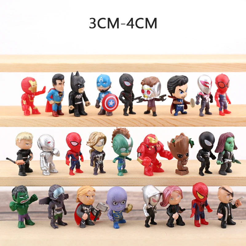 子供のためのMarvelミニqバージョンモデル玩具、アイアンマン