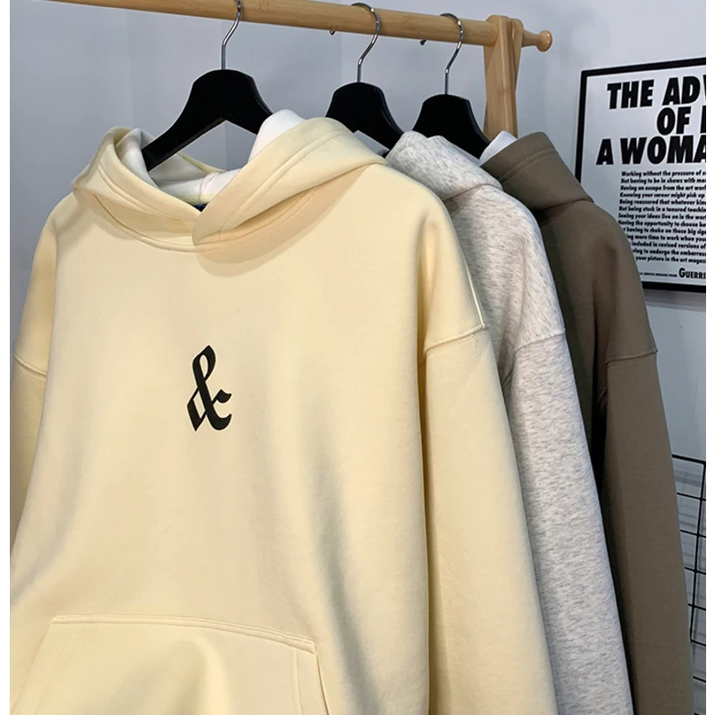 

Fashion Gothic Men Hip Hop Hoodies Trendy Letter Printing Casual Sweatshirts Streetwear Men Loose Pullover Harajuku Hoodie Male