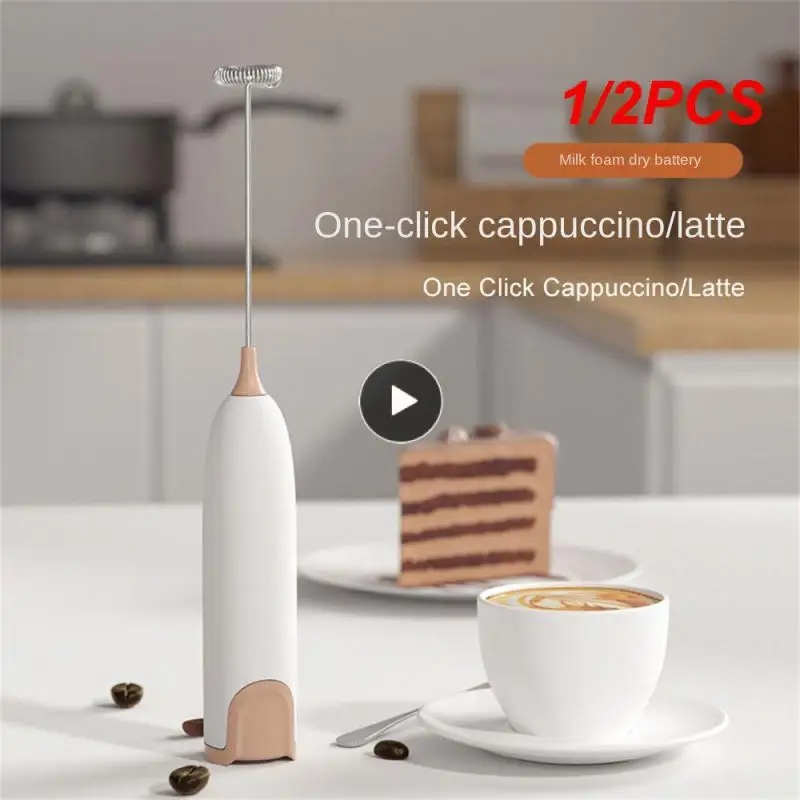 

1/2PCS Electric Milk Frother Handheld Mini Foamer Coffee Maker Egg Beater for Chocolate Cappuccino Stirrer Portable