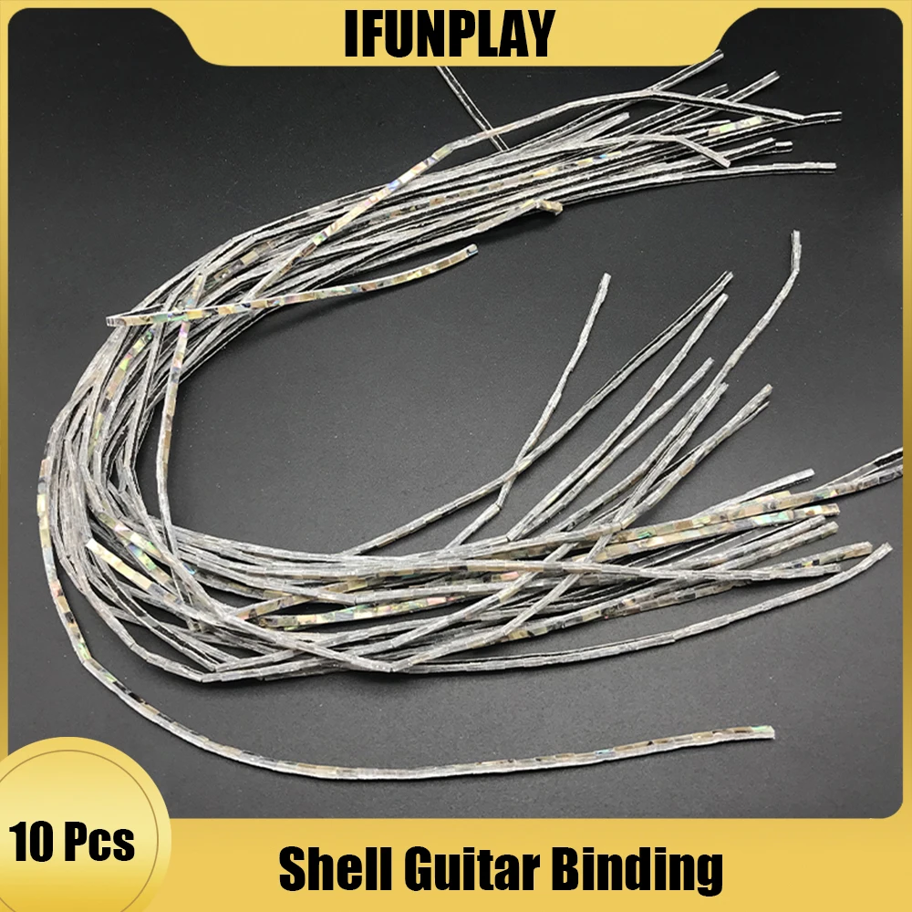 Musiclily Pro Natural Mother of Pearl Guitar Binding Inlay Purfling Strips 1.6x1.3x4mm Set of 100 White Pearl 