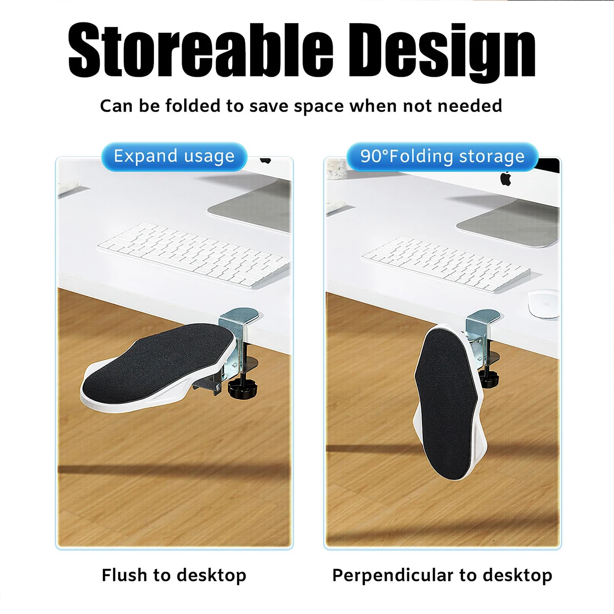 Computer Arm Support Bracket 1 PC Computer Arm Support Bracket Suitable for Office Desk Rotate Wrist Support Bracket Extension Tray for Home Use
