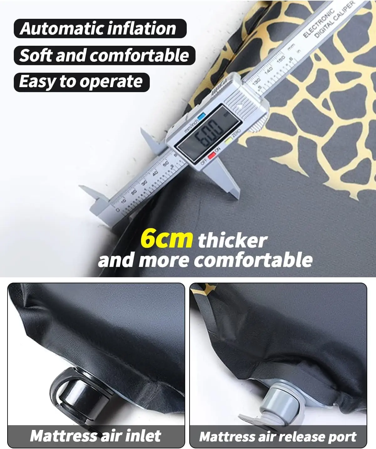 Inflatable Air Mattress For Tesla Model Y Model 3 Highland-2017 Self Inflating Sleeping Pad for Camping Memory Mattress