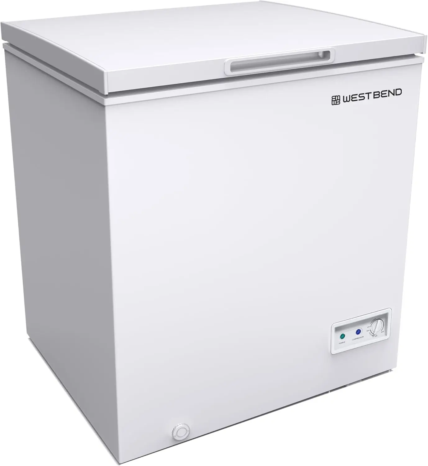 WB0700CFMW Chest Freezer with Adjustable Temperature Control Free-Standing with Single Flip-Up Lid Manual Defrost with Drain 3
