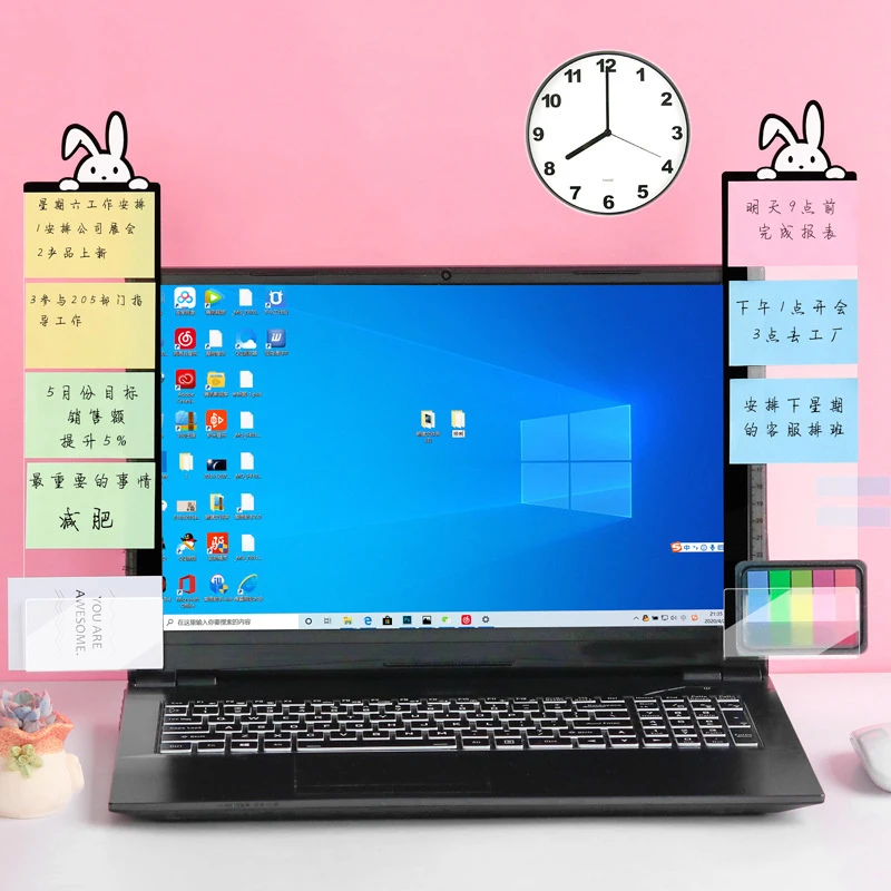 Memo Board Acrylic Sticky Note Holder Clear Message Board Reminder For Computer Monitors Screen Office Desk Accessories 1Pc acrylic sticky note holder
