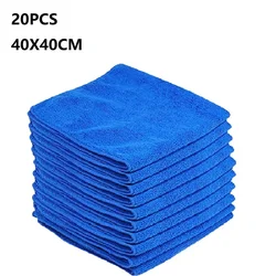 Premium Microfiber Towels for Versatile Cleaning and Polishing (40x40cm 20PCS blue)