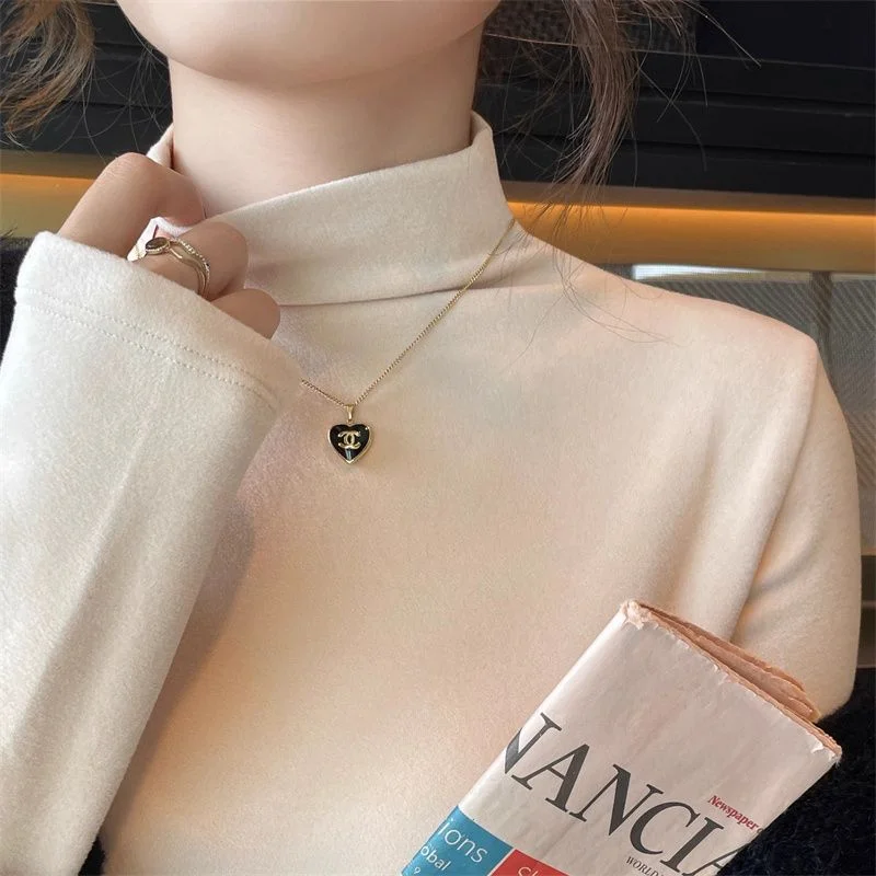 Half turtleneck apricot