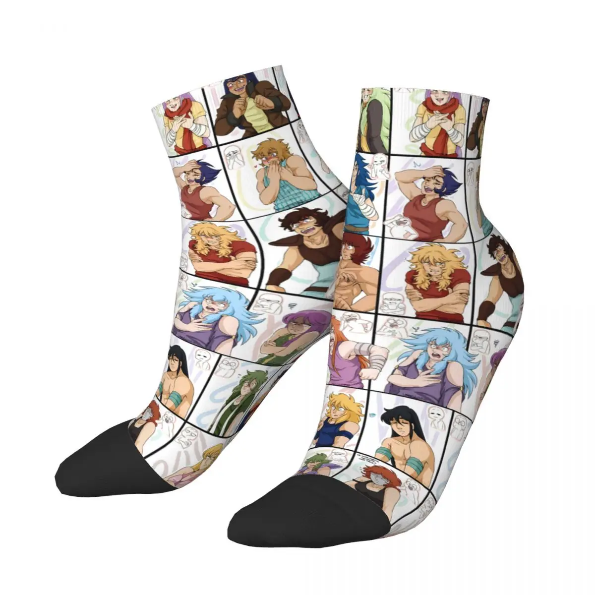 Imagenes Saint Seiya Anime Calzini Alla Caviglia Uomo Uomo Donna Calze Primaverili Harajuku