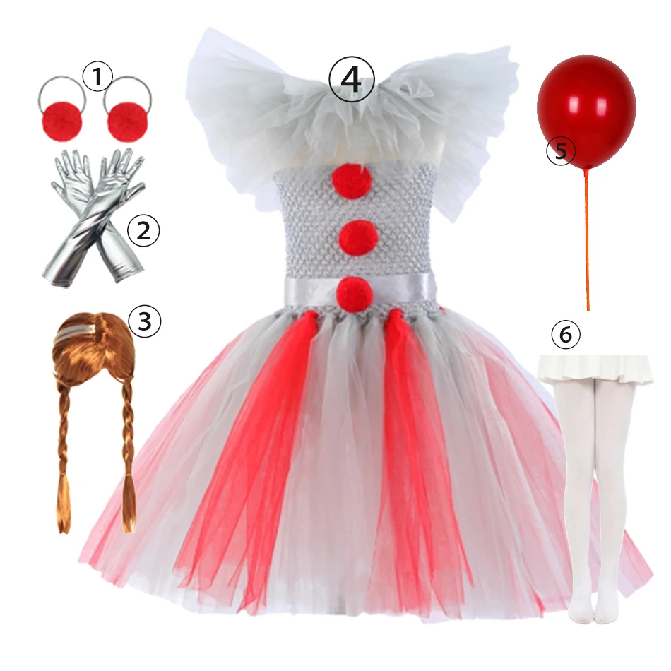 Halloween Kids Girl Joker Cosplay Costume Carnival Fancy Dress w/ Gloves  Outfit | eBay