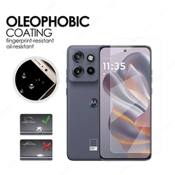 Premium HD Clear Tempered Glass Screen and Camera Lens Protector - Moto Edge 50 Neo (2 Camera Lens Film)