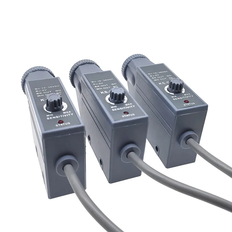 1Pcs 색상 코드 센서 KS-W22-R22-RG22-W22T-WG22 10-30V 감지 광전 스위치 색상 마크 자동 색상 인식