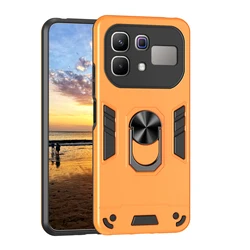 Enhanced Shockproof Magnetic Ring Holder Phone Case with TPU Frame for Note Edge 5G X6887 (Orange)
