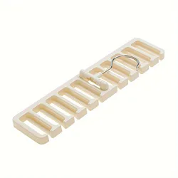 Space - Saving Multi - Functional Belt and Tie Organizer with Durable Plastic Construction (White)