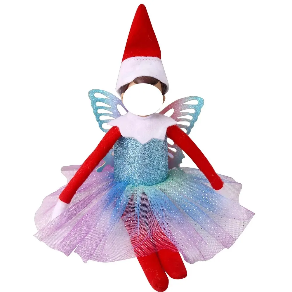 4 Styles of Butterfly Skirts Christmas Pattern Style 11.5Inch Barbis&30Cm Elf Doll Clothing Accessories,Girl's Toy Gift