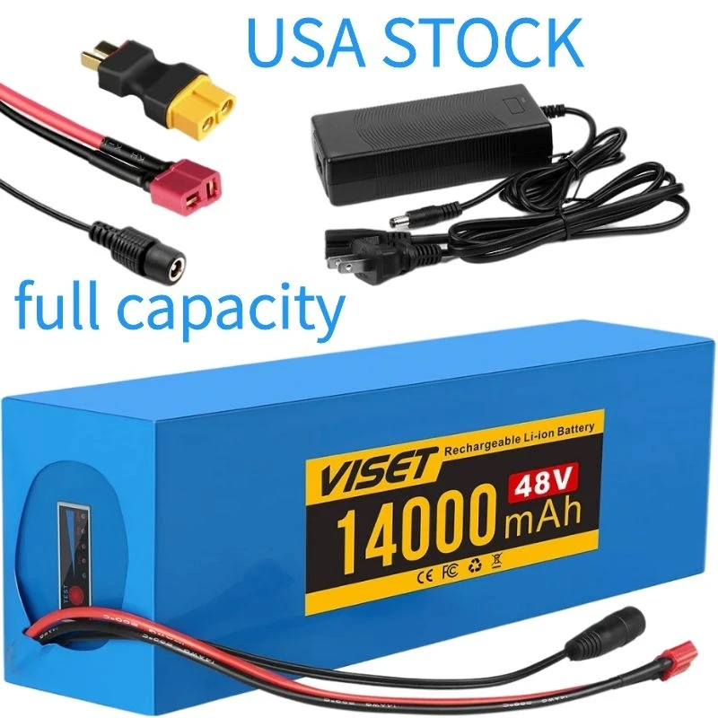 

Blue 48V 14Ah battery electric scooter Lithium li-ion Battery for ≤1000W ebike Motor Ebike battery lithium battery rechargeable
