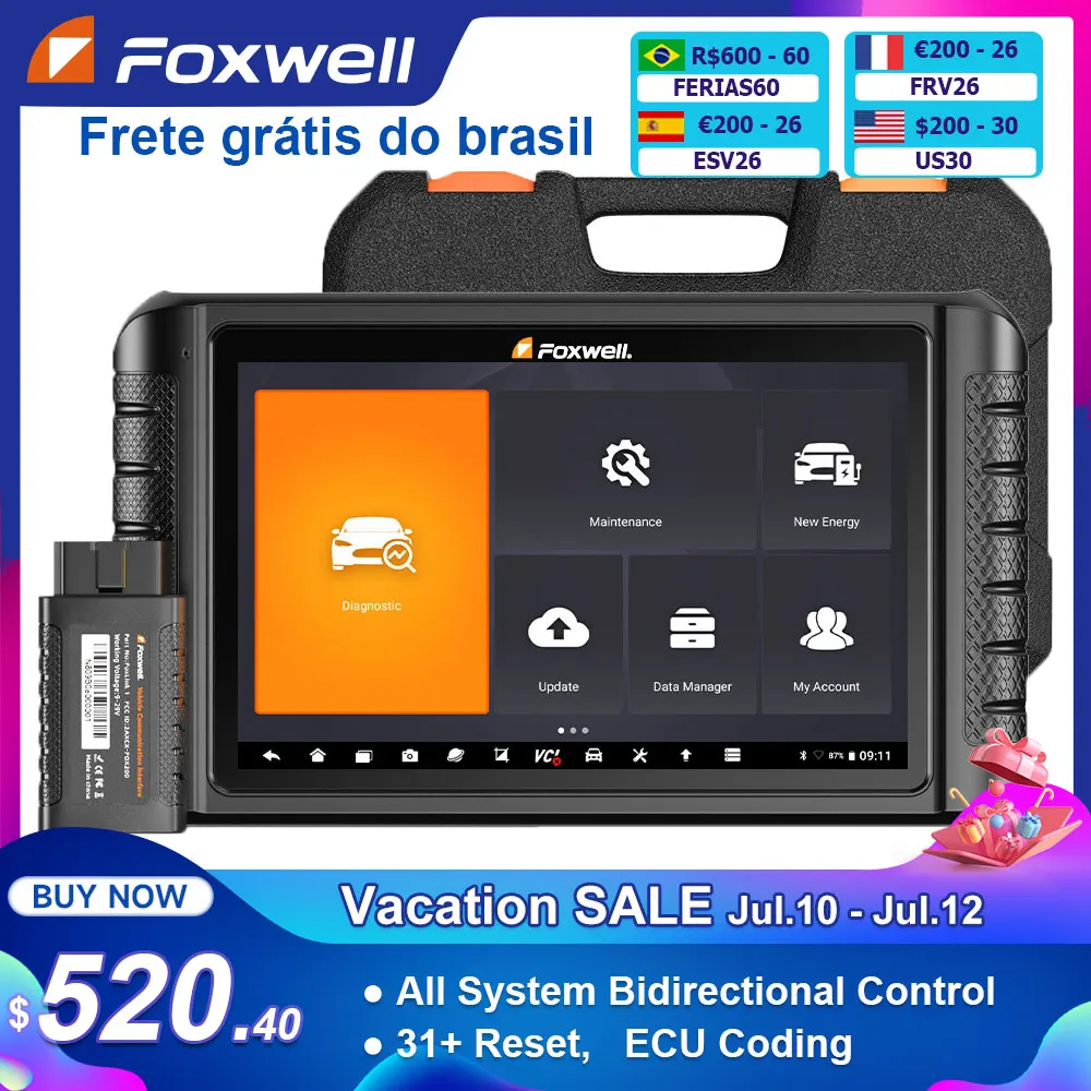 OBD2CarScannerFOXWELLNT1009ECUCodingBiDirectionalControl