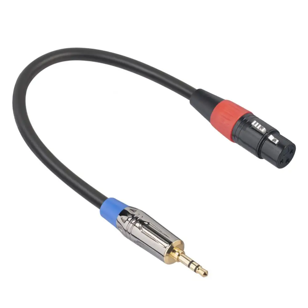 오디오 케이블 XLR 암에서 3.5 잭 수 Aux 커넥터, 악기 기타 믹서 앰프용, 금도금 내구성 케이블