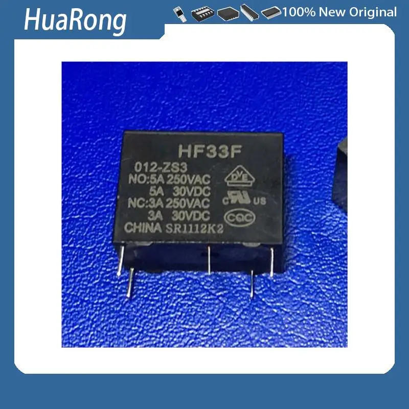 

Новинка, 10 шт./партия, реле, Φ HF33F 012-ZS3 12V5A, 5 контактов