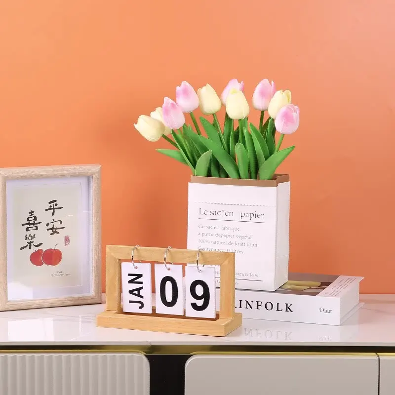 

Creative Wooden Flip Calendar for Household with Minimalist Design