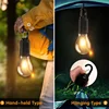 2024 new LED Camping Lights USB Rechargeable Dimmable Vintage Light Bulbs with Hook Outdoor Camping Hiking Tent Lantern 2